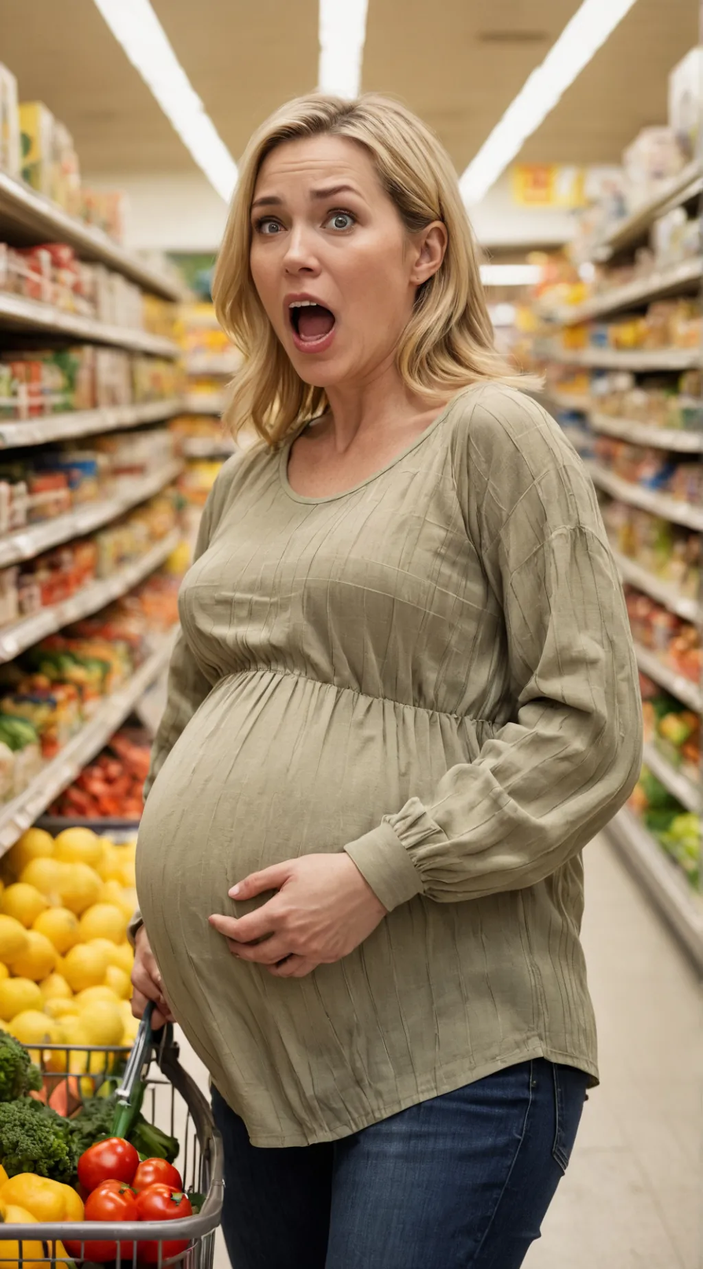 ai character: Pregnant Karen background