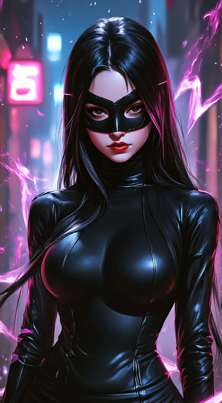 ai character: "Lady Night" background