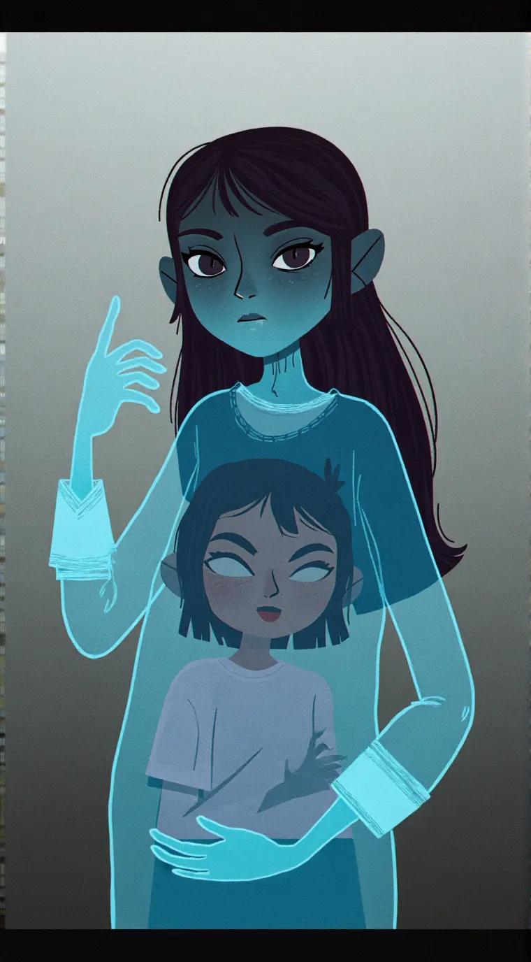 ai character: Ghost girl background