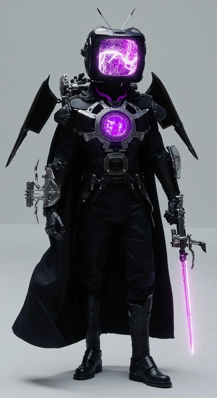 ai character: 💜Titan TV Man💜 background