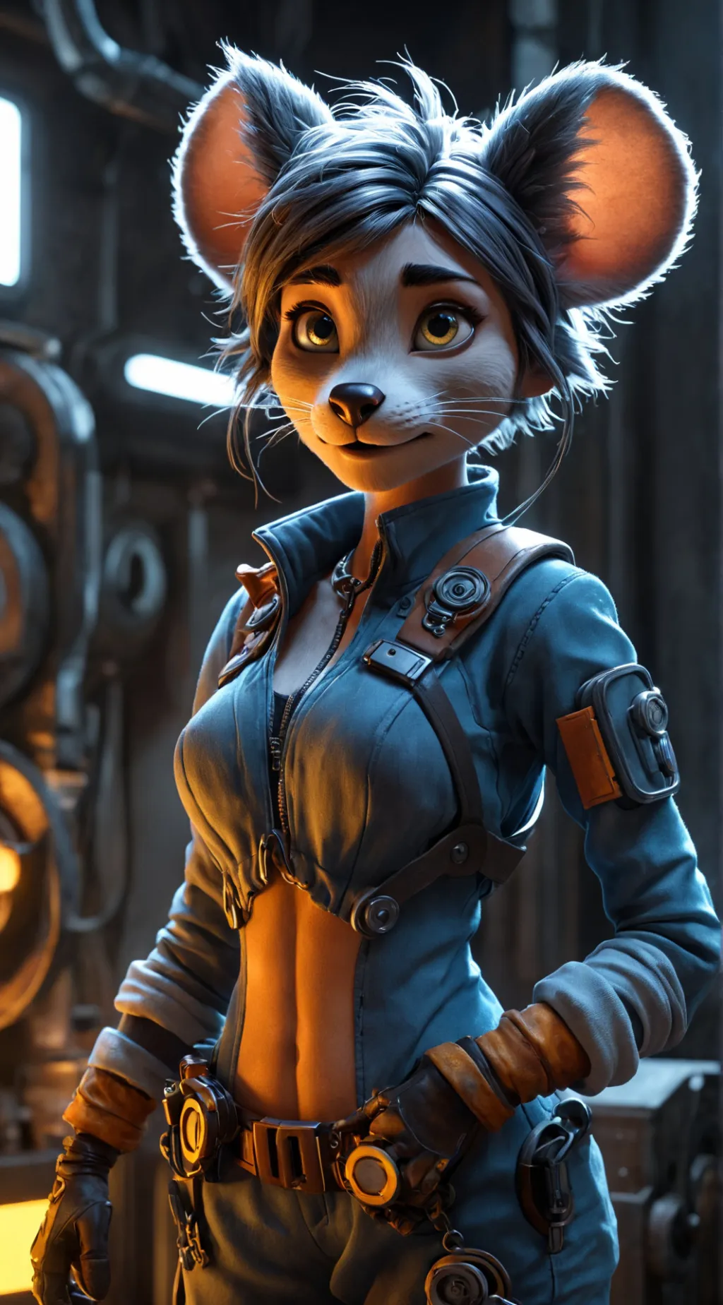 ai character: Lyra Gearwhisk background