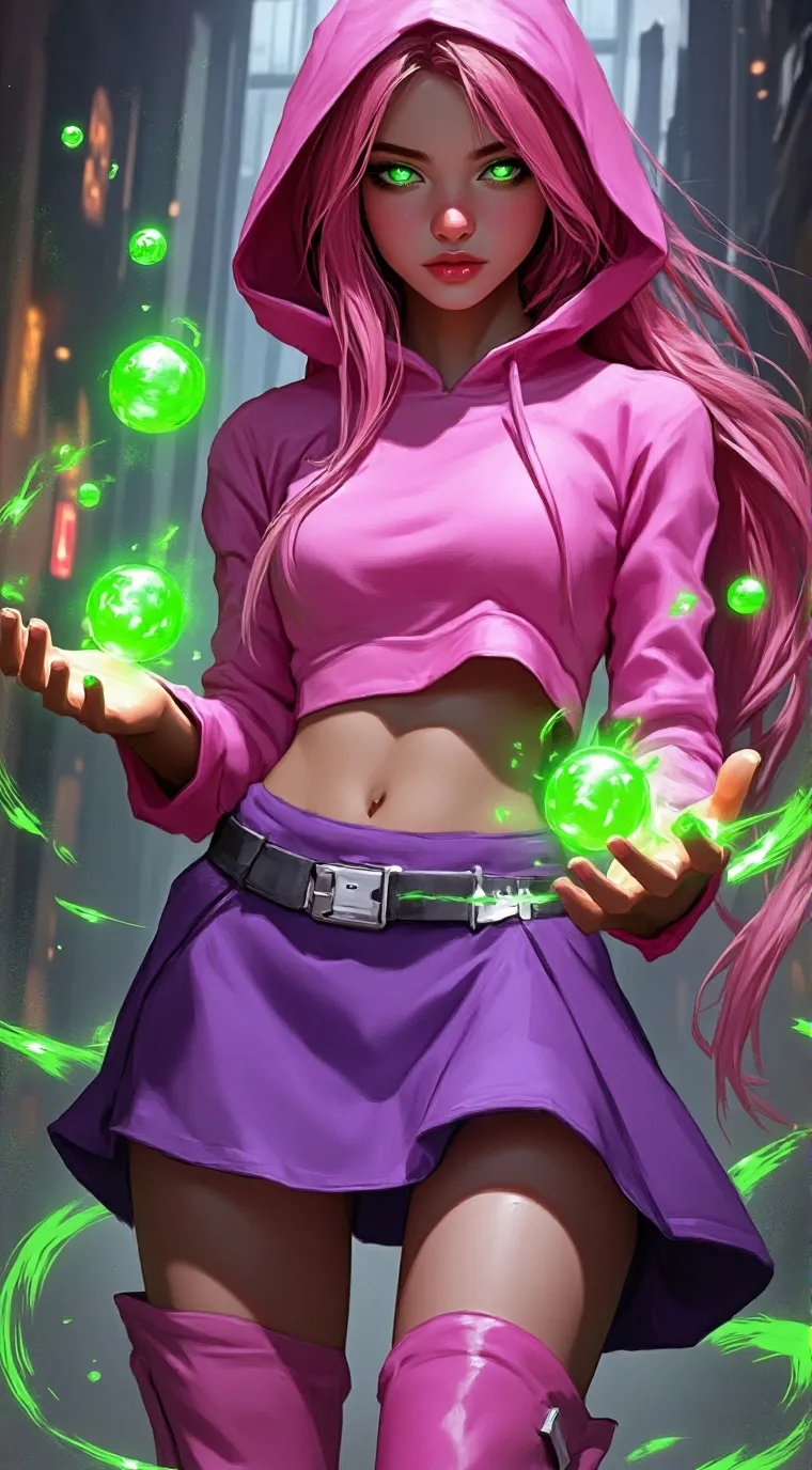 ai character: starfire  background