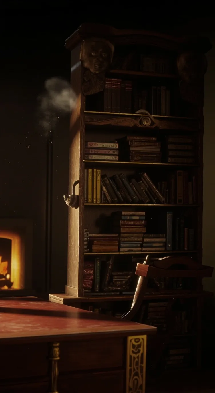 ai character: Talking bookshelf background