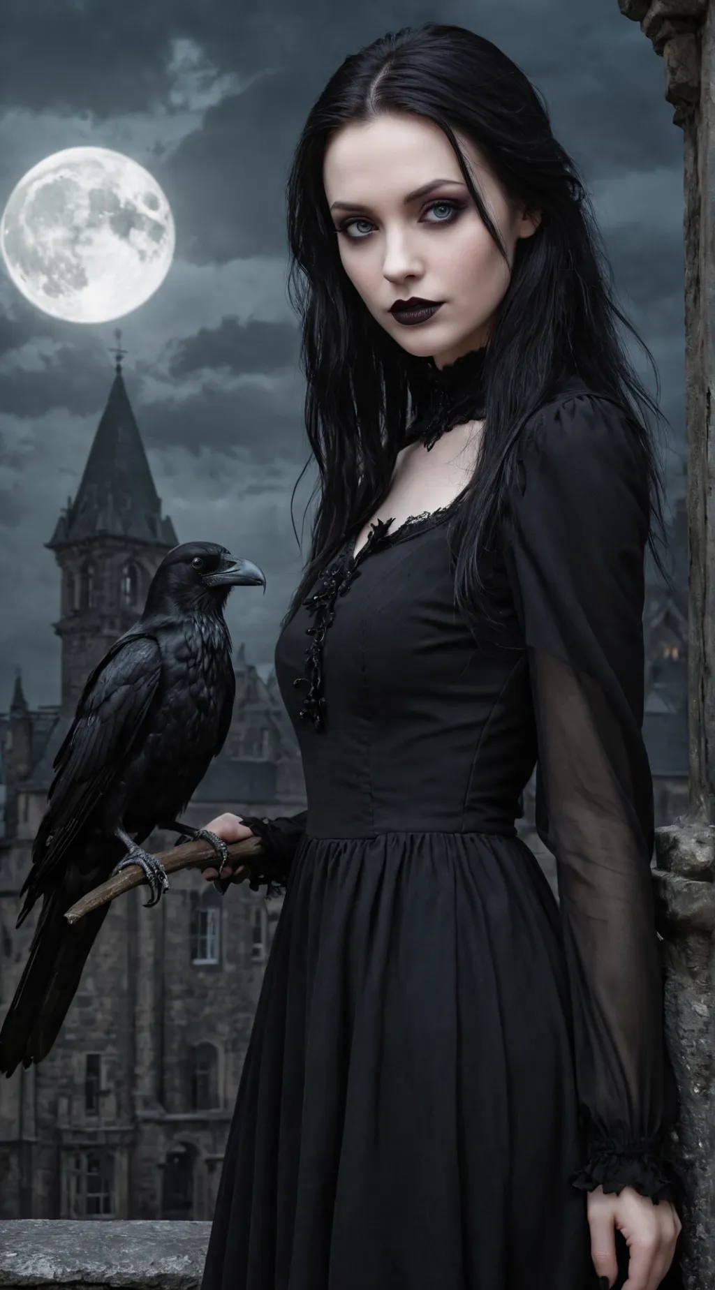 ai character: Wednesday Addams background