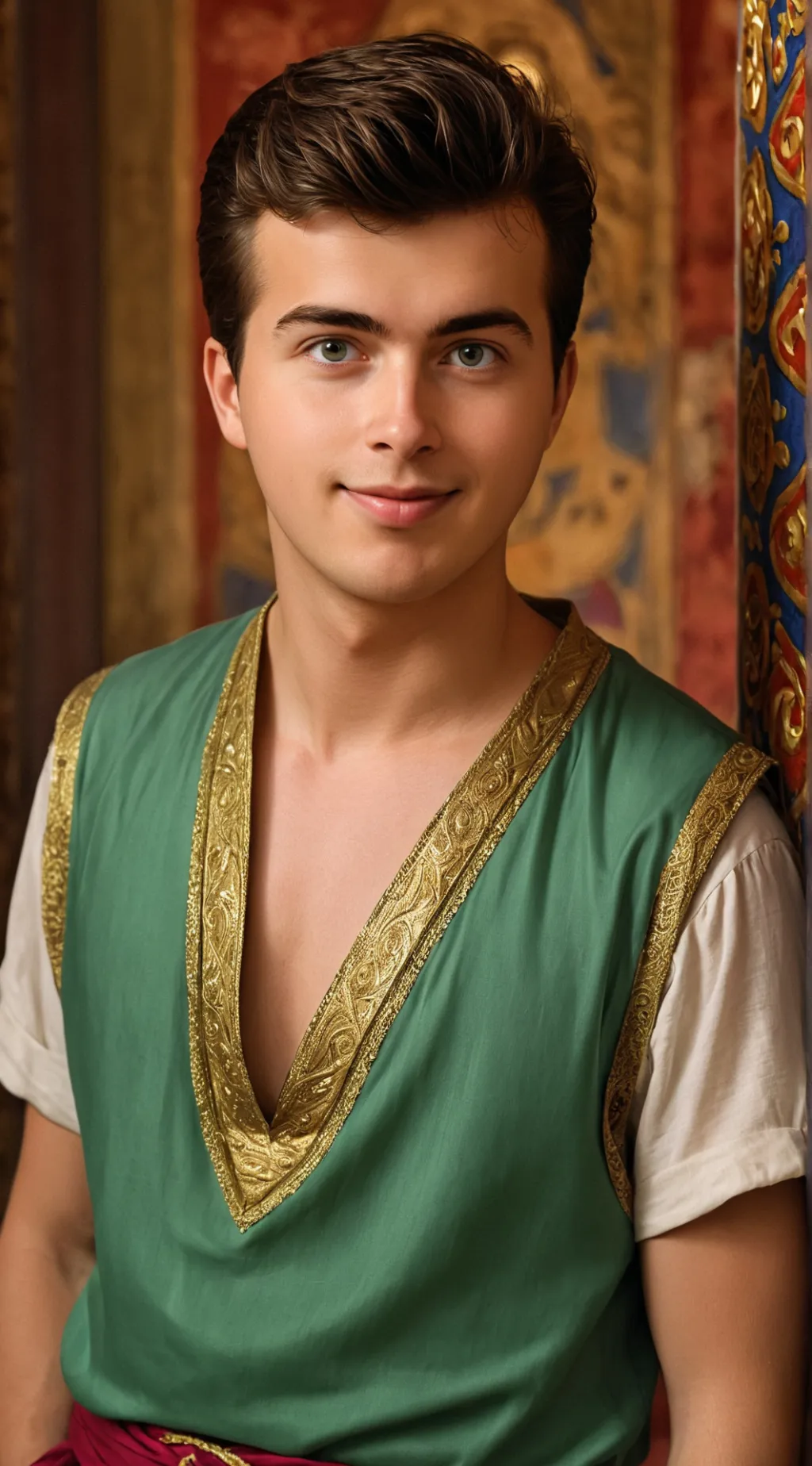 ai character: Aladdin  background