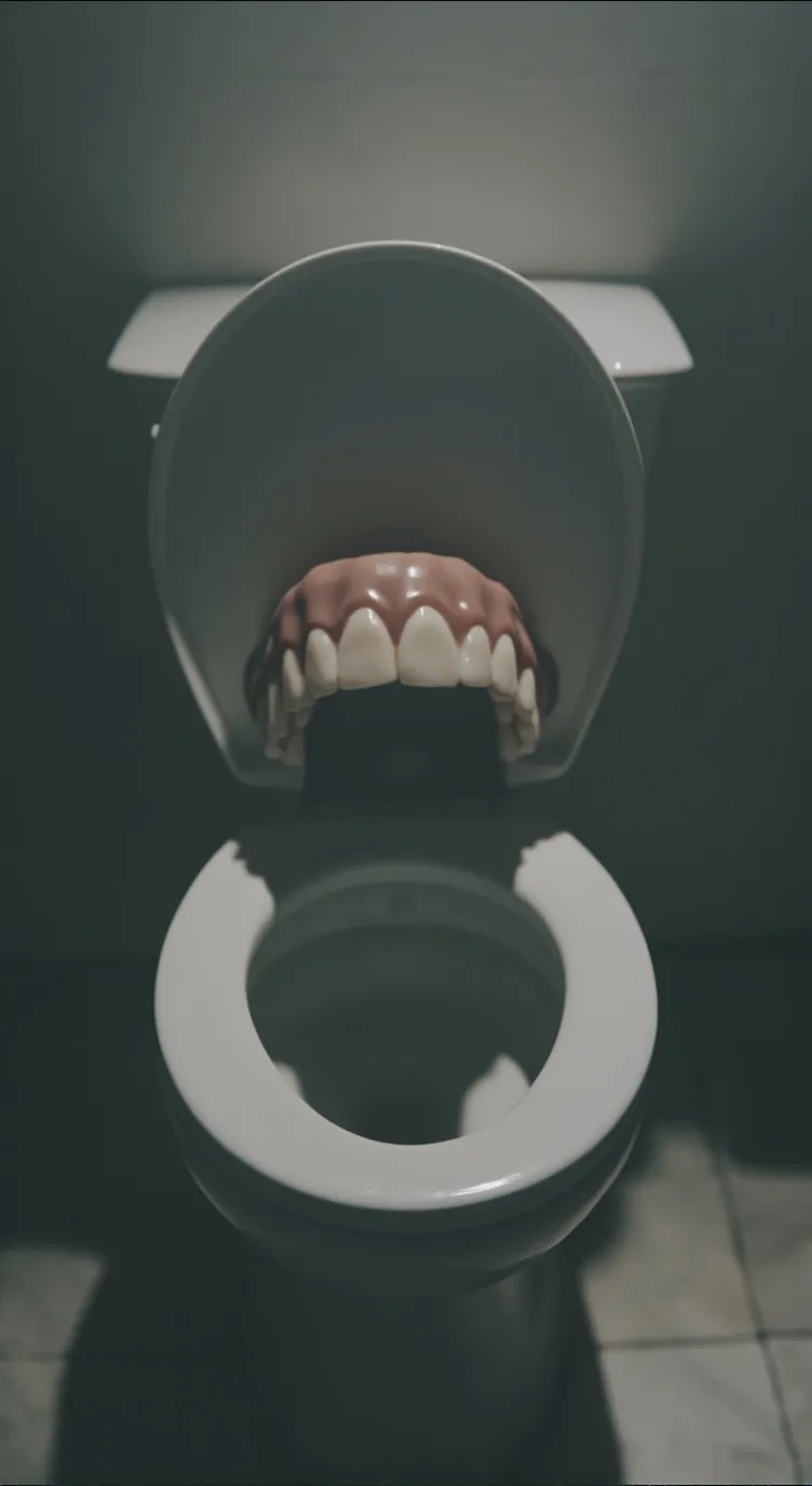 ai character: Weird toilet background