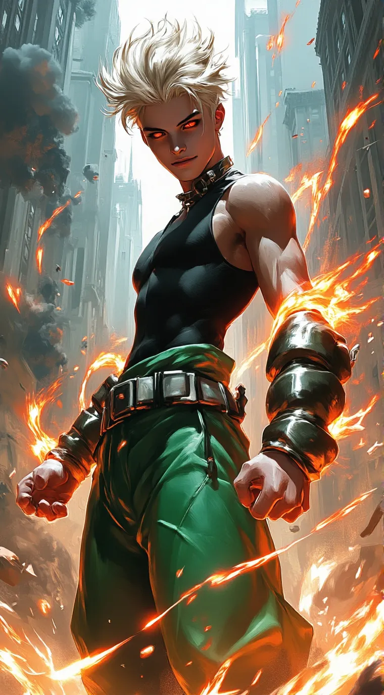 ai character: Katsuki Bakugo background