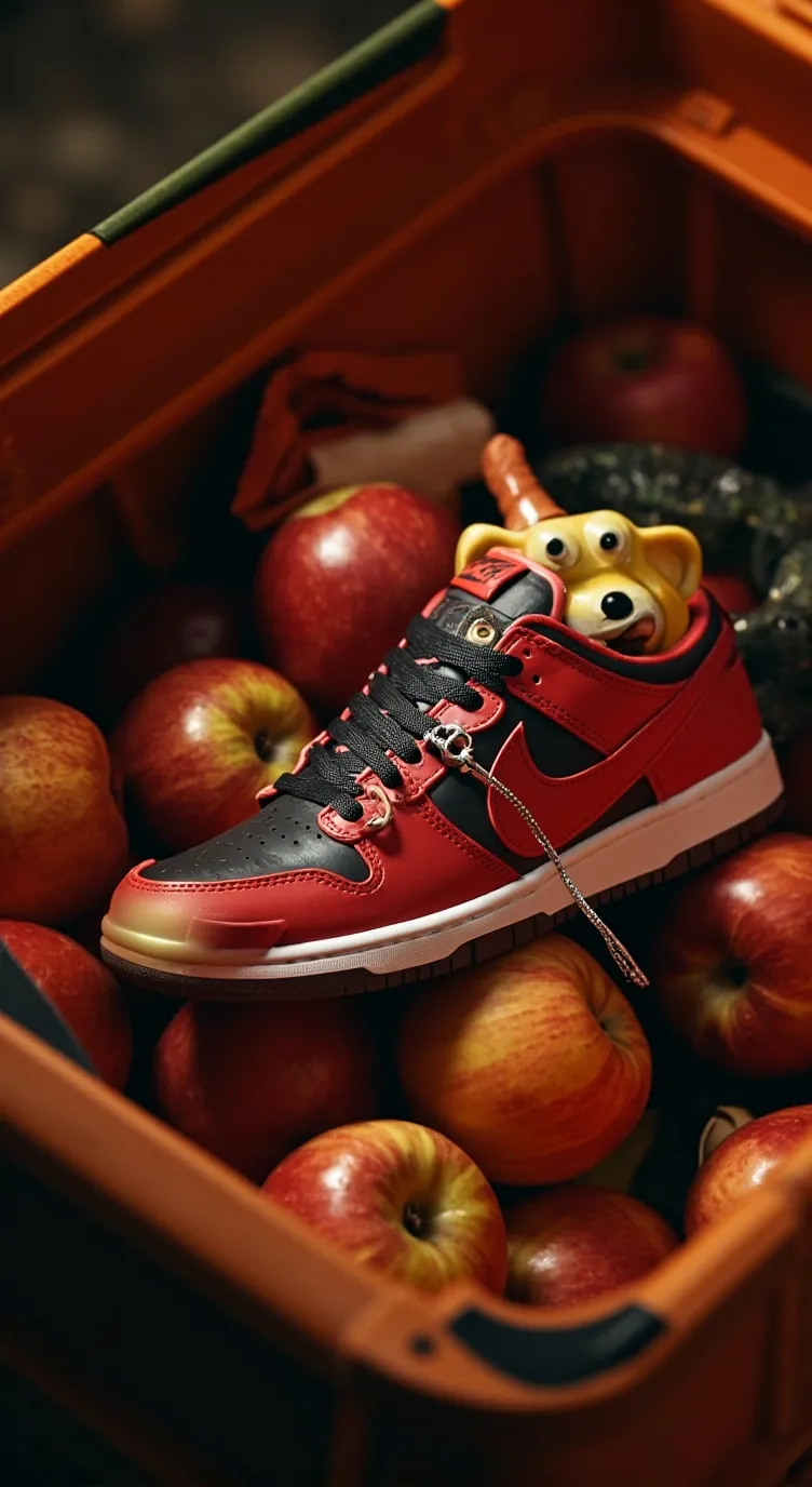 ai character: new Nike shoes 17  background