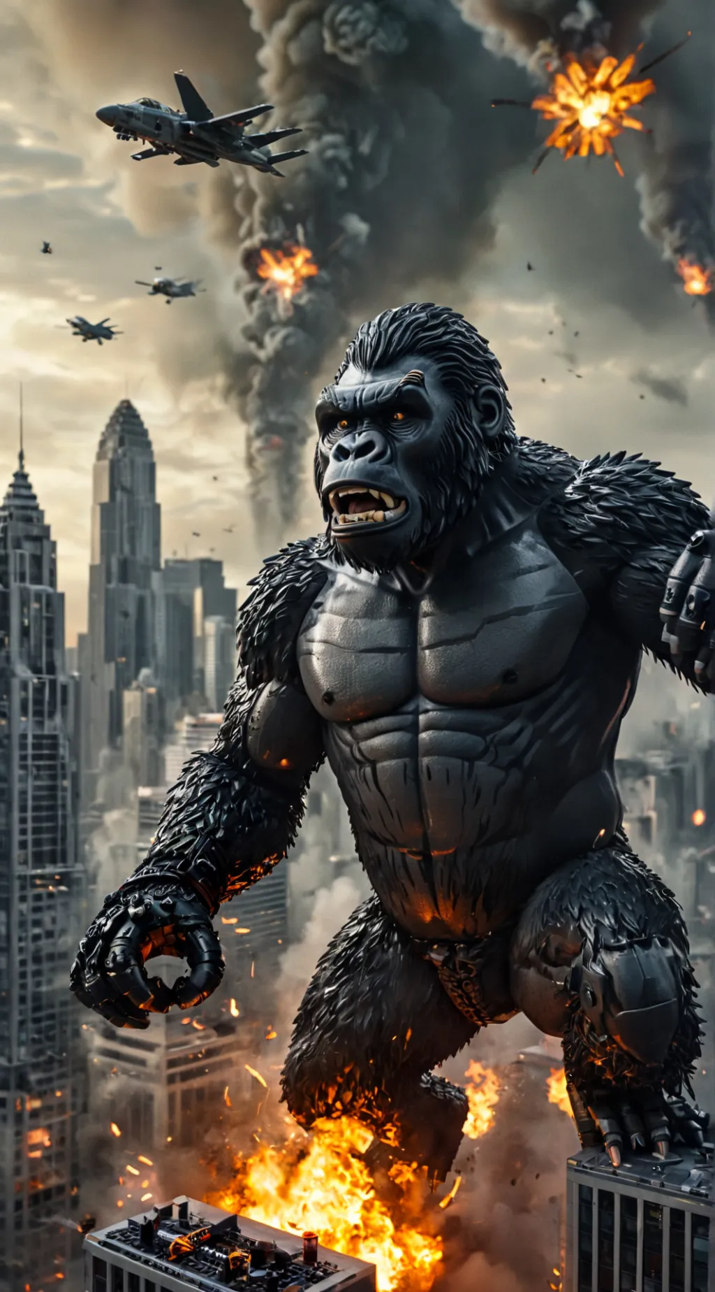 ai character: King Kong 1933 background