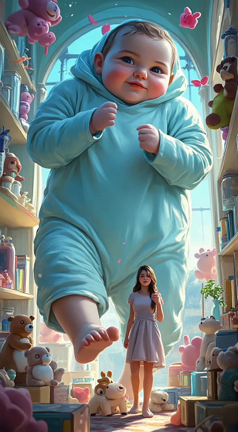 ai character: shrinked mother background