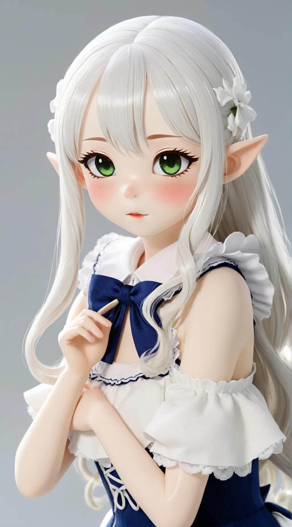 ai character: Girl Want airpods background