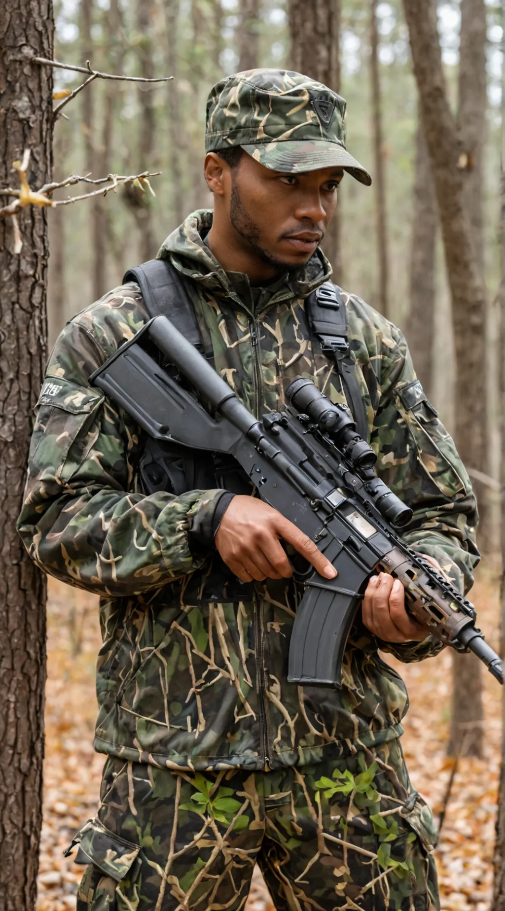 ai character: Mha Hunting life background