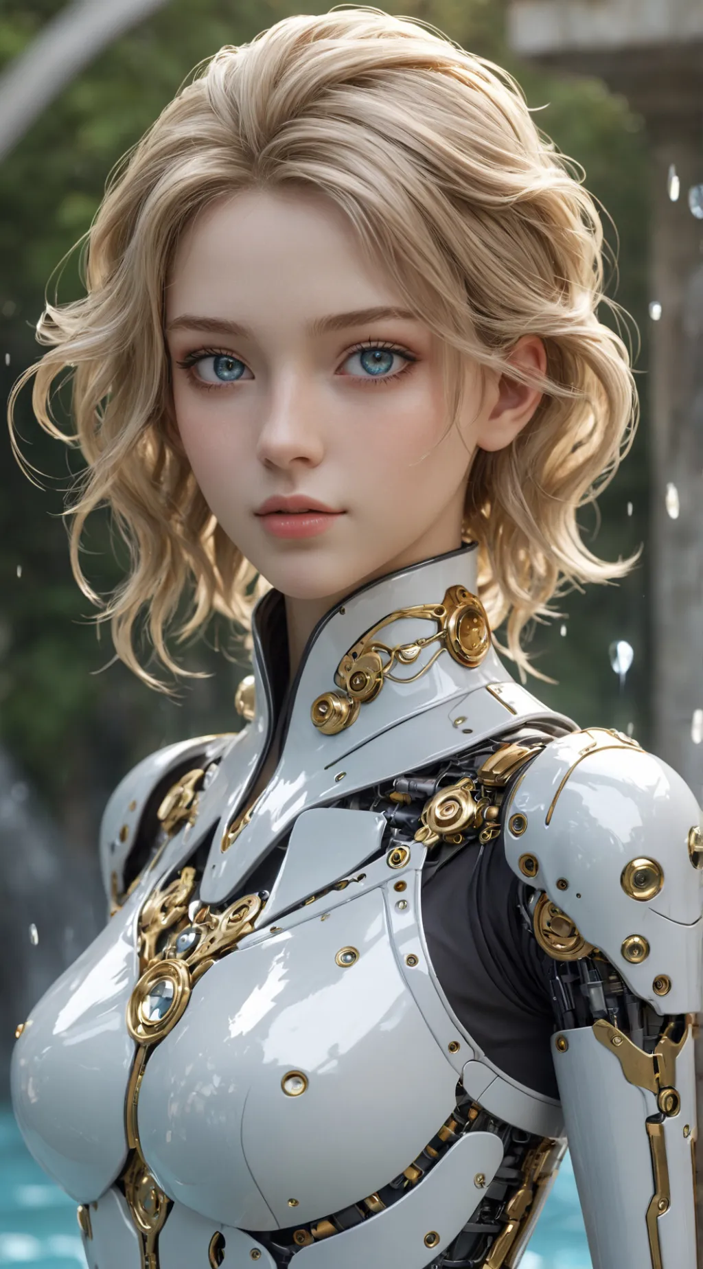 ai character: Aqua background