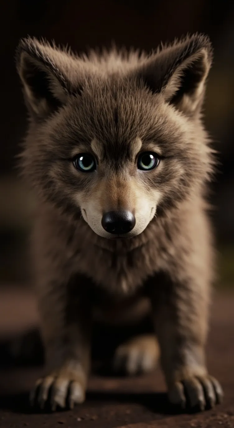 ai character: Young clawd wolf background