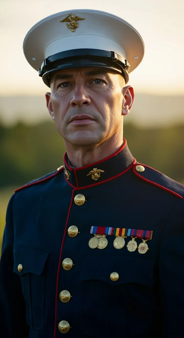 ai character: Marinecorp trainin background