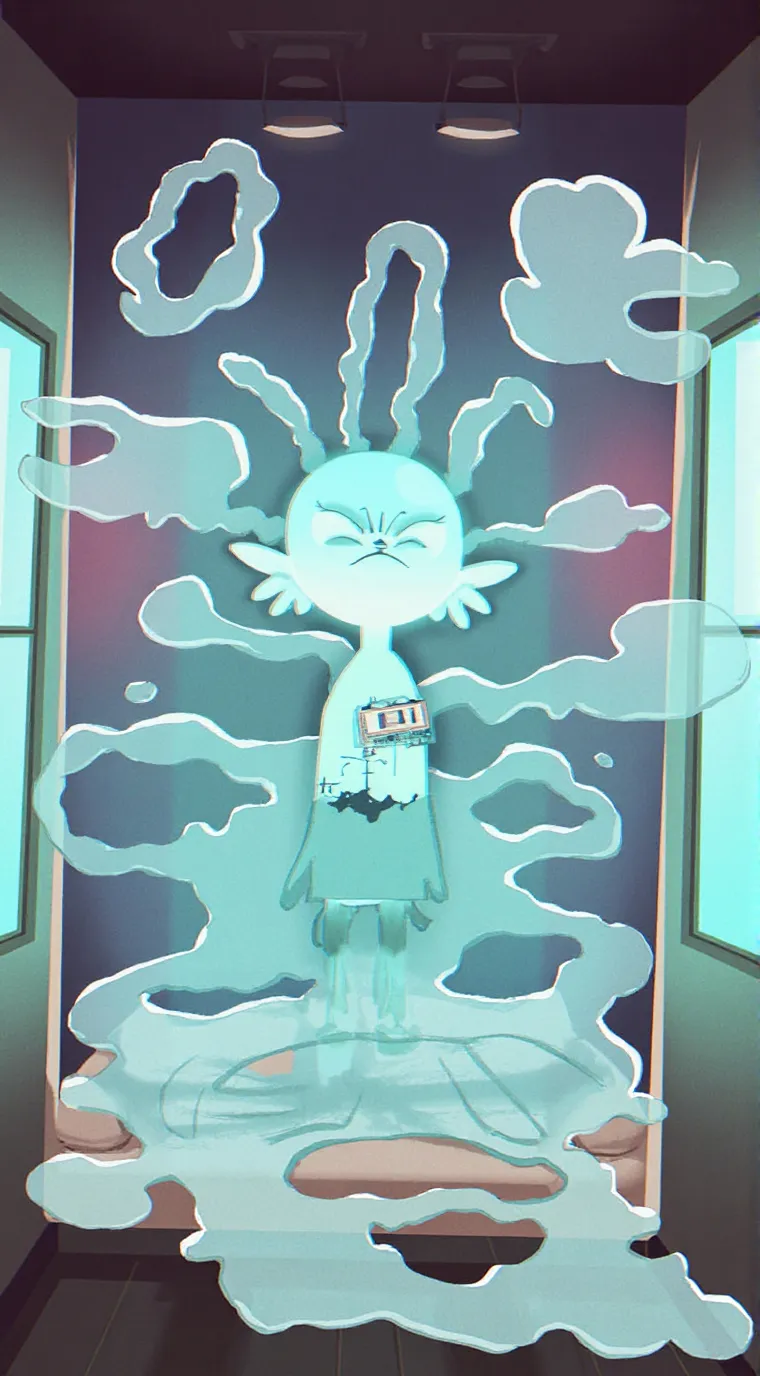 ai character: Ghostbot background