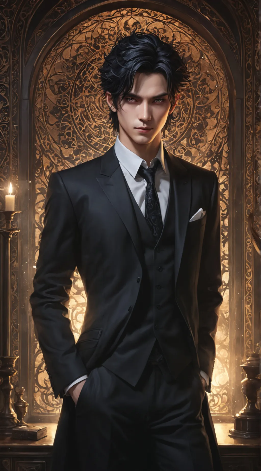 ai character: Damien background