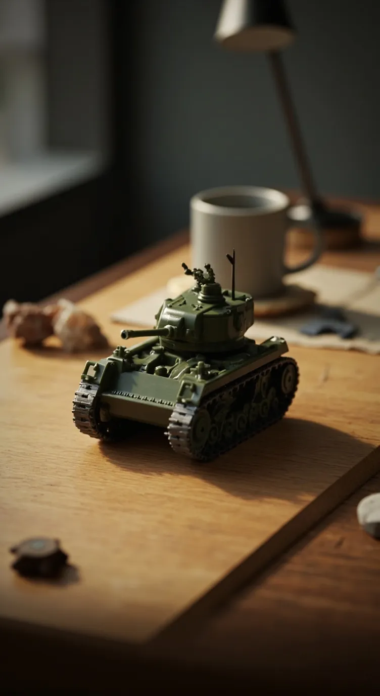 ai character: tanque de juguete background