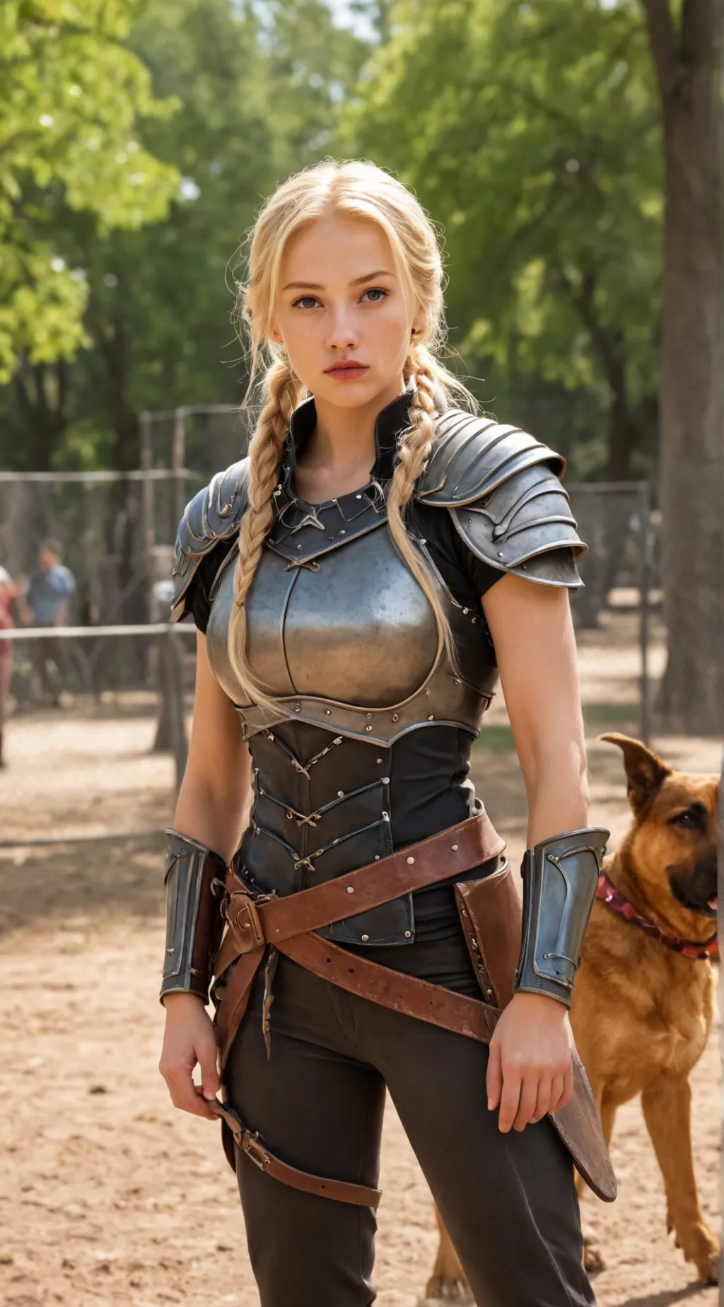 ai character: Warrior Sarah background