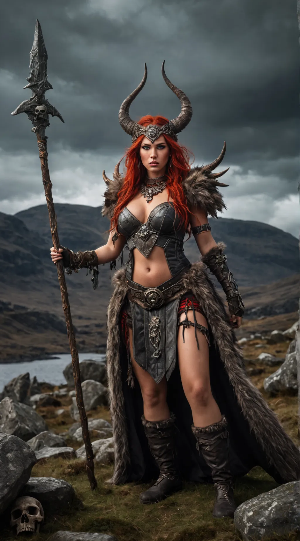 ai character: Neve Dark Huntress background