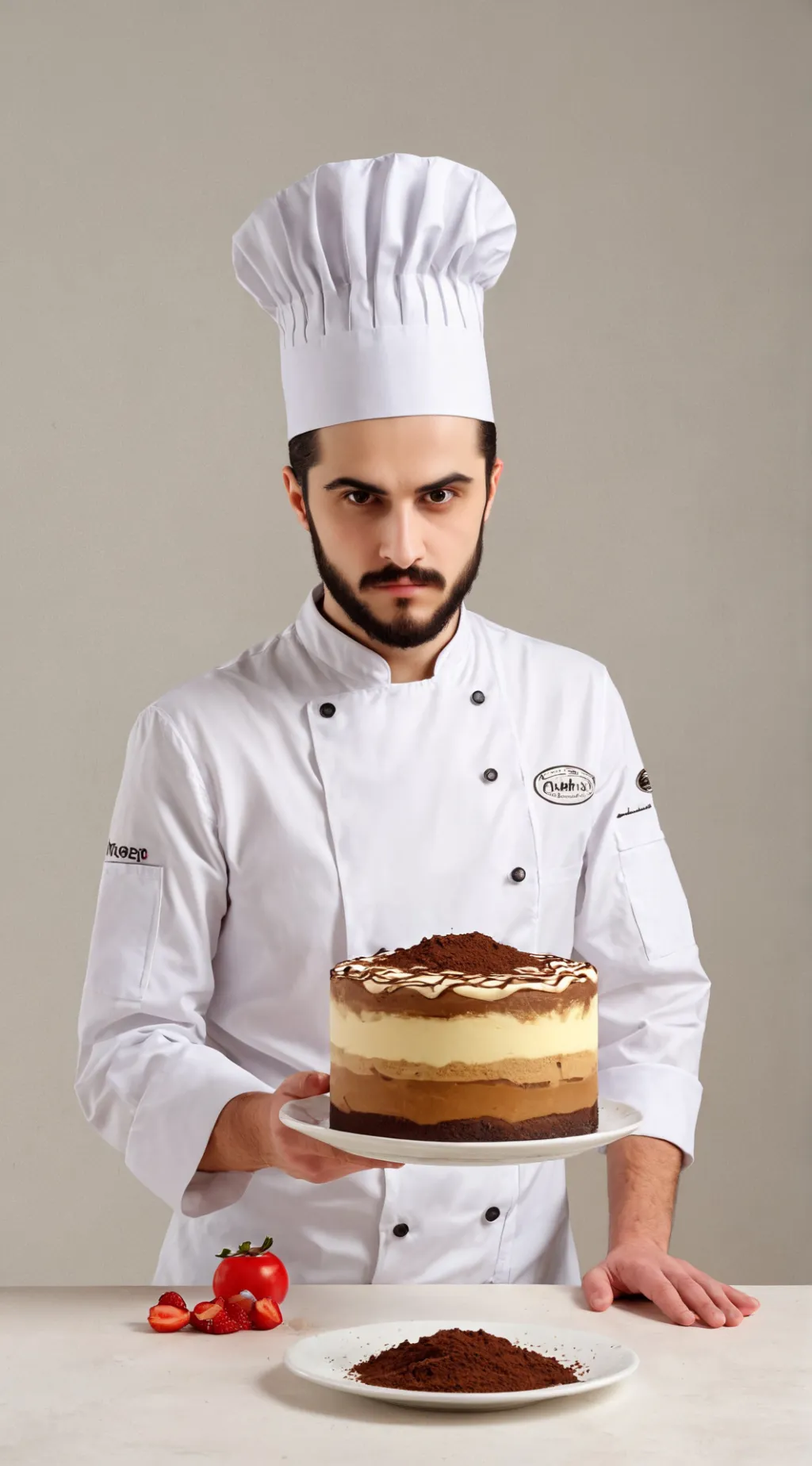 ai character: tiramisu chef background