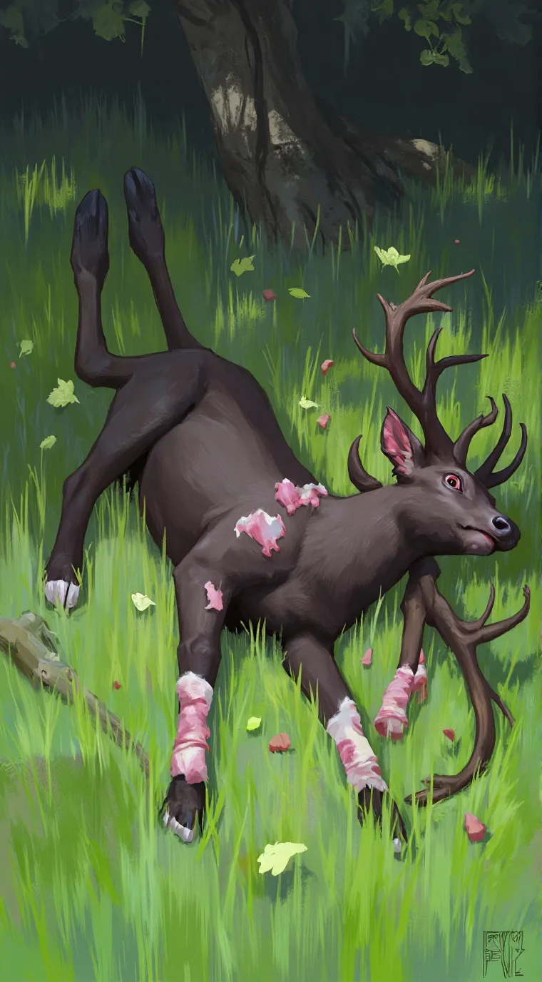 ai character: hurt deer 99 NIF background
