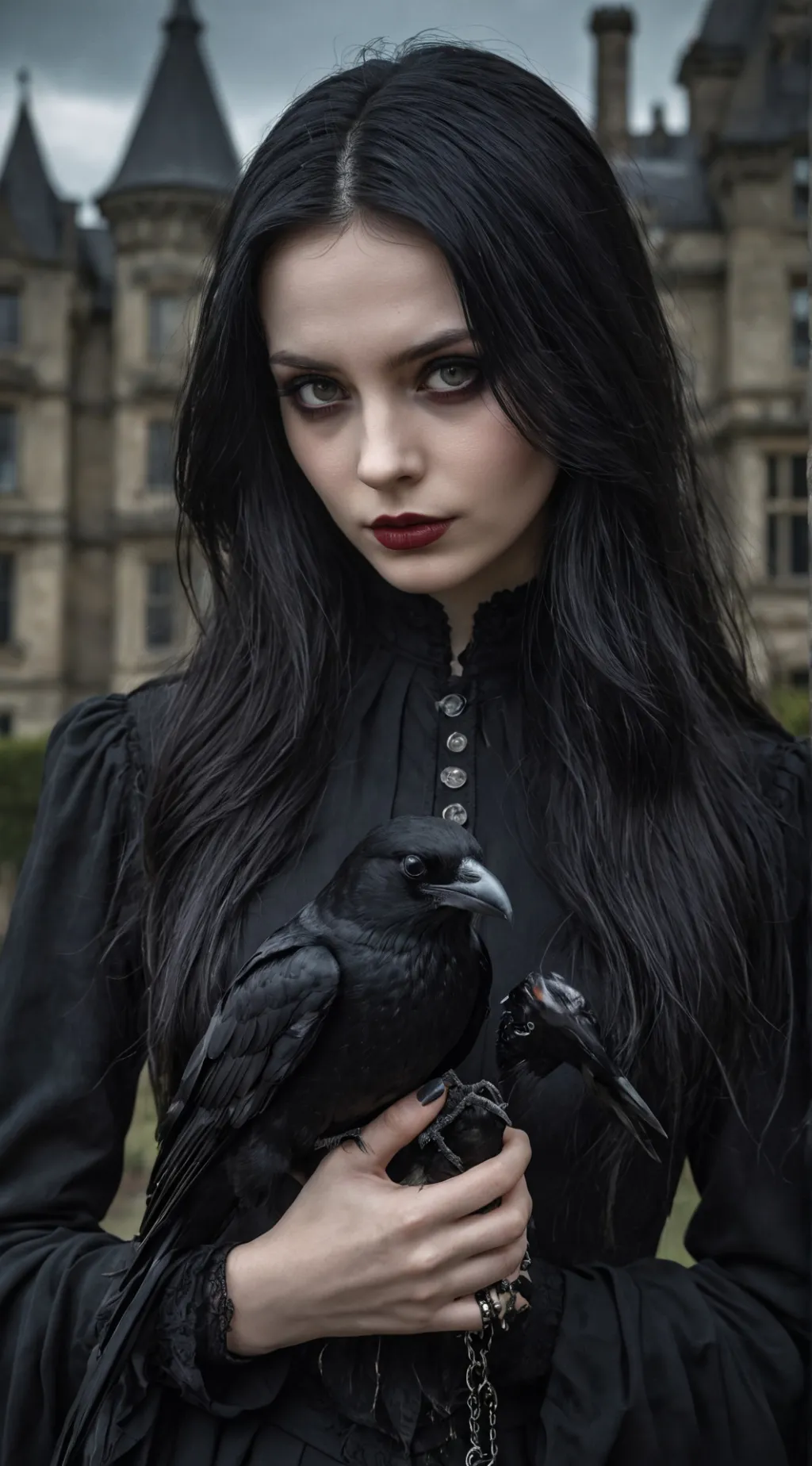 ai character: Wednesday Addams background