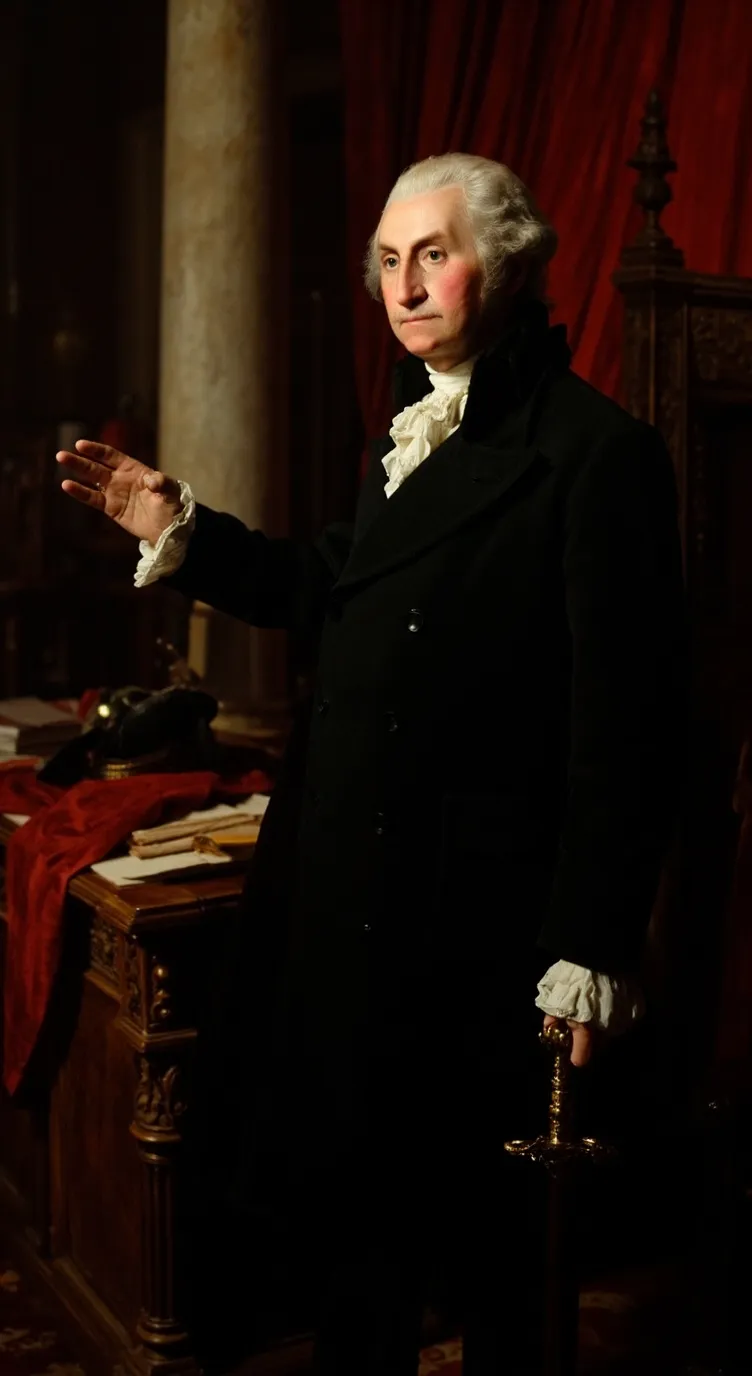 ai character: George Washington  background