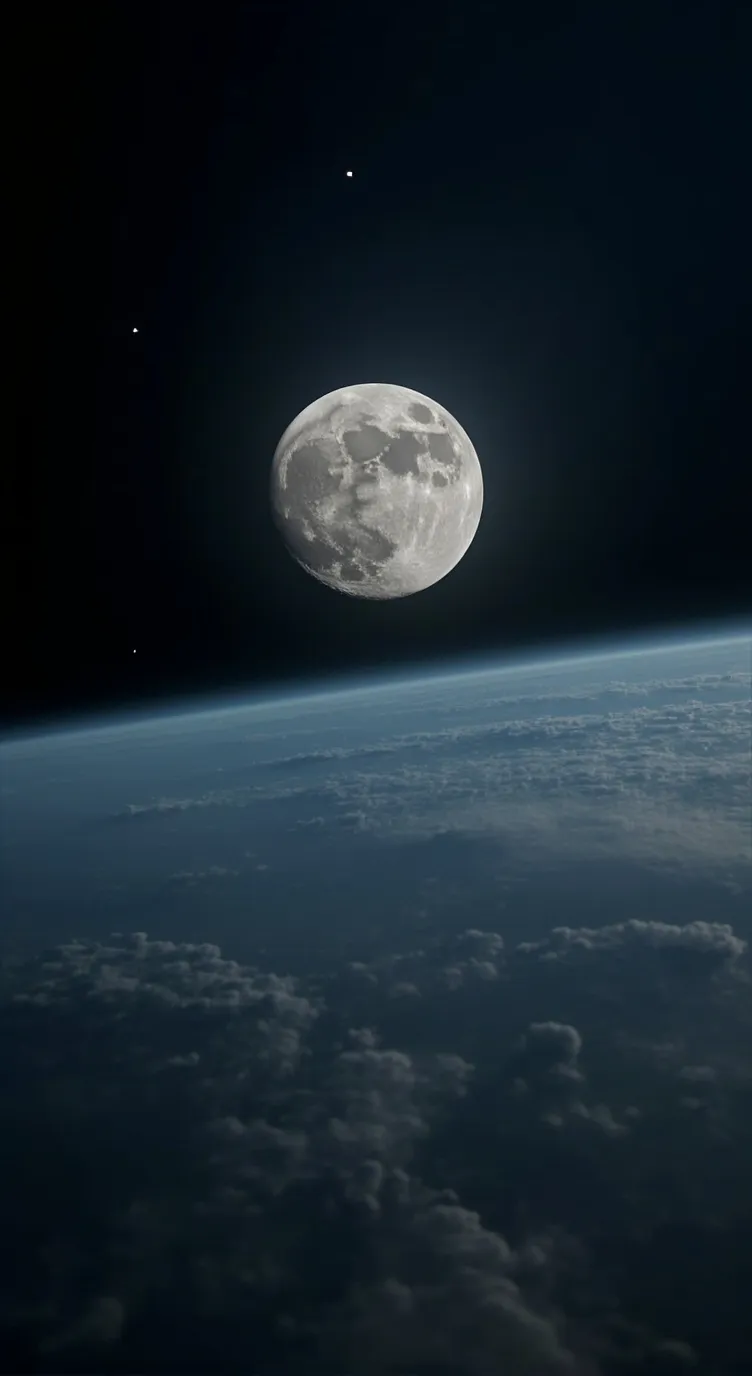 ai character: The moon background