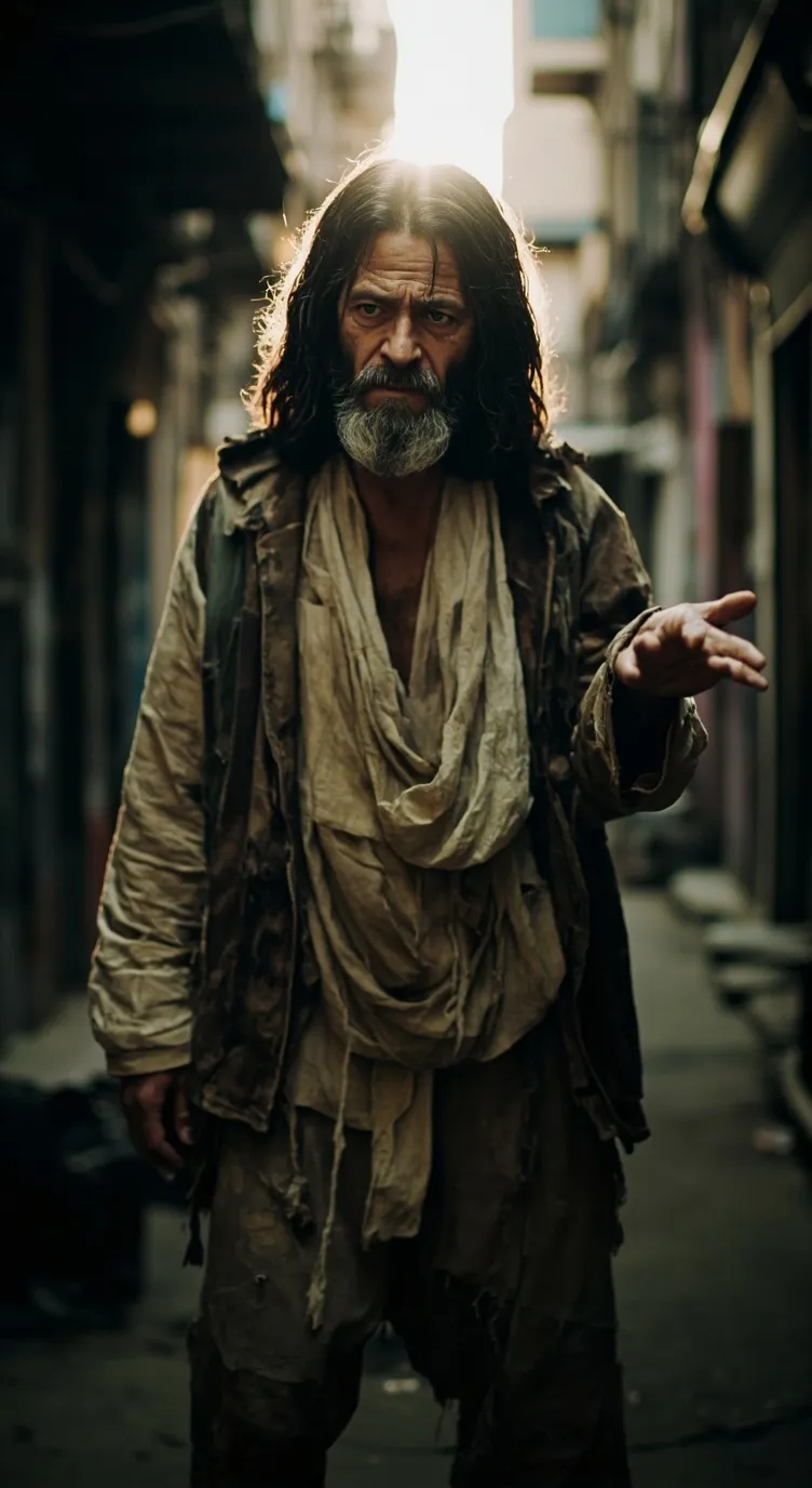 ai character: Homeless person  background