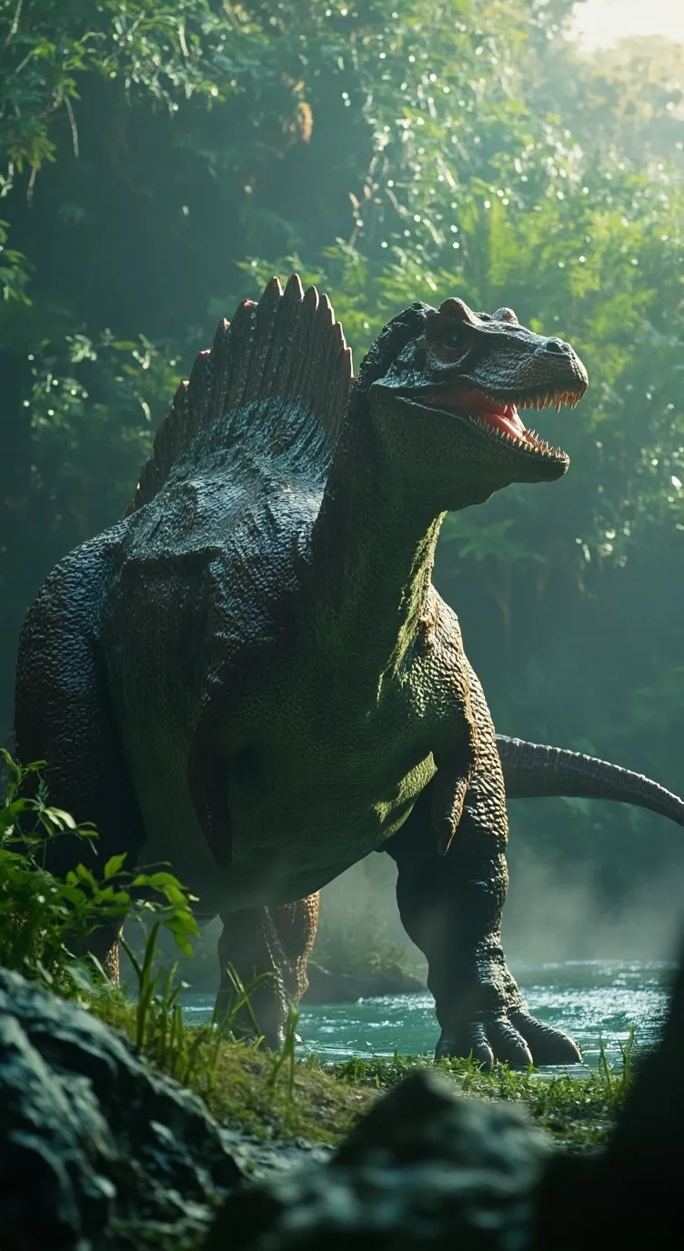 ai character: spinosaurio  background