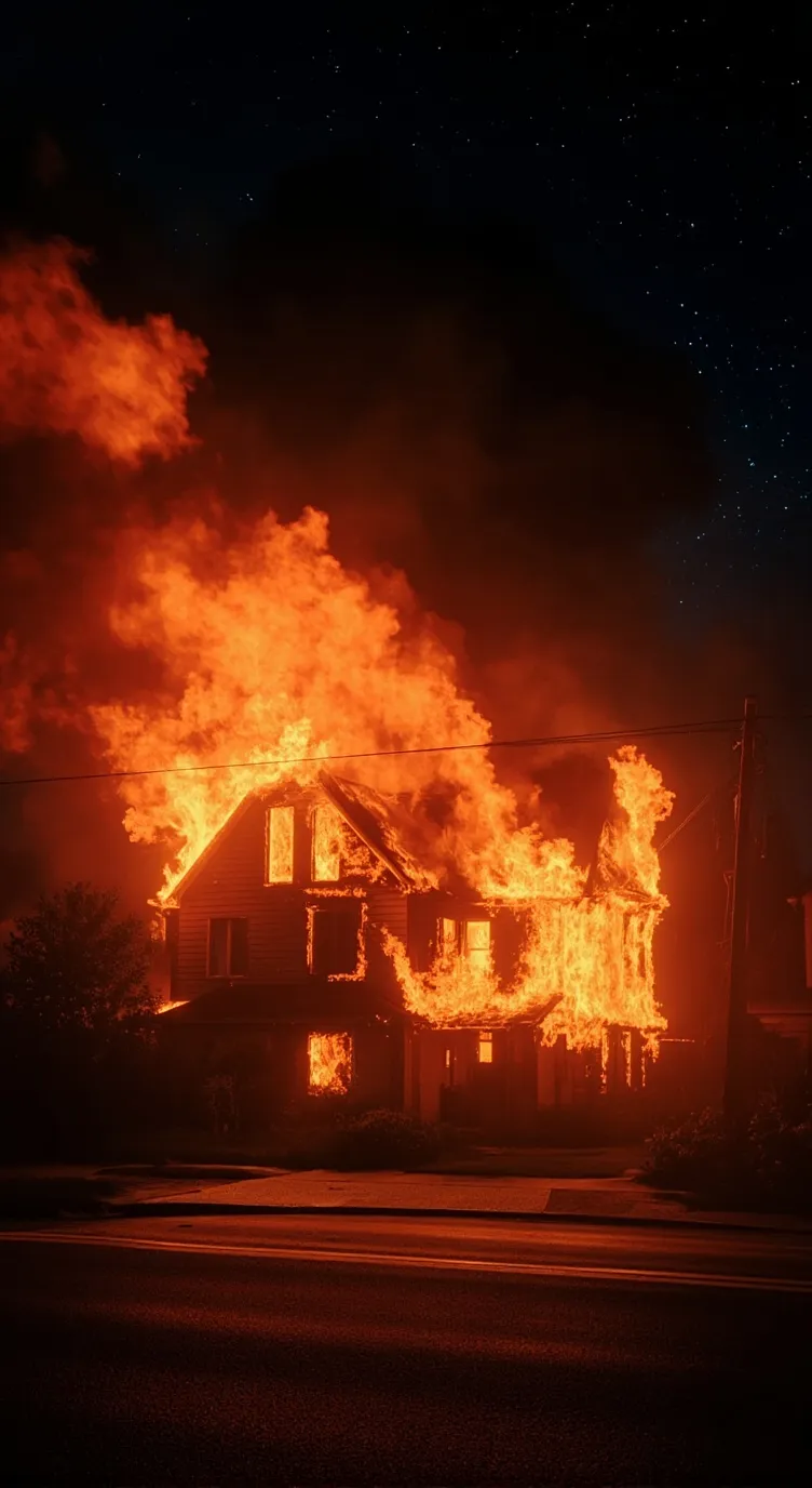 ai character: dw house fire background