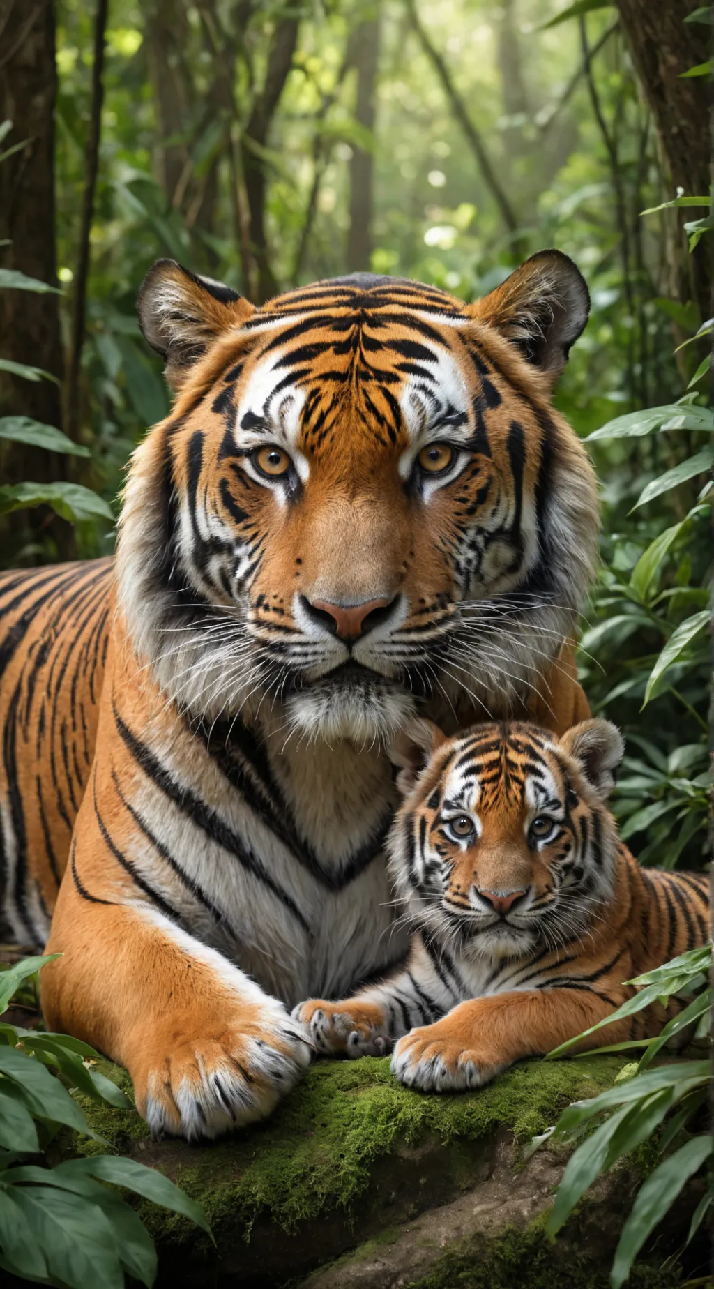 ai character: tiger life background