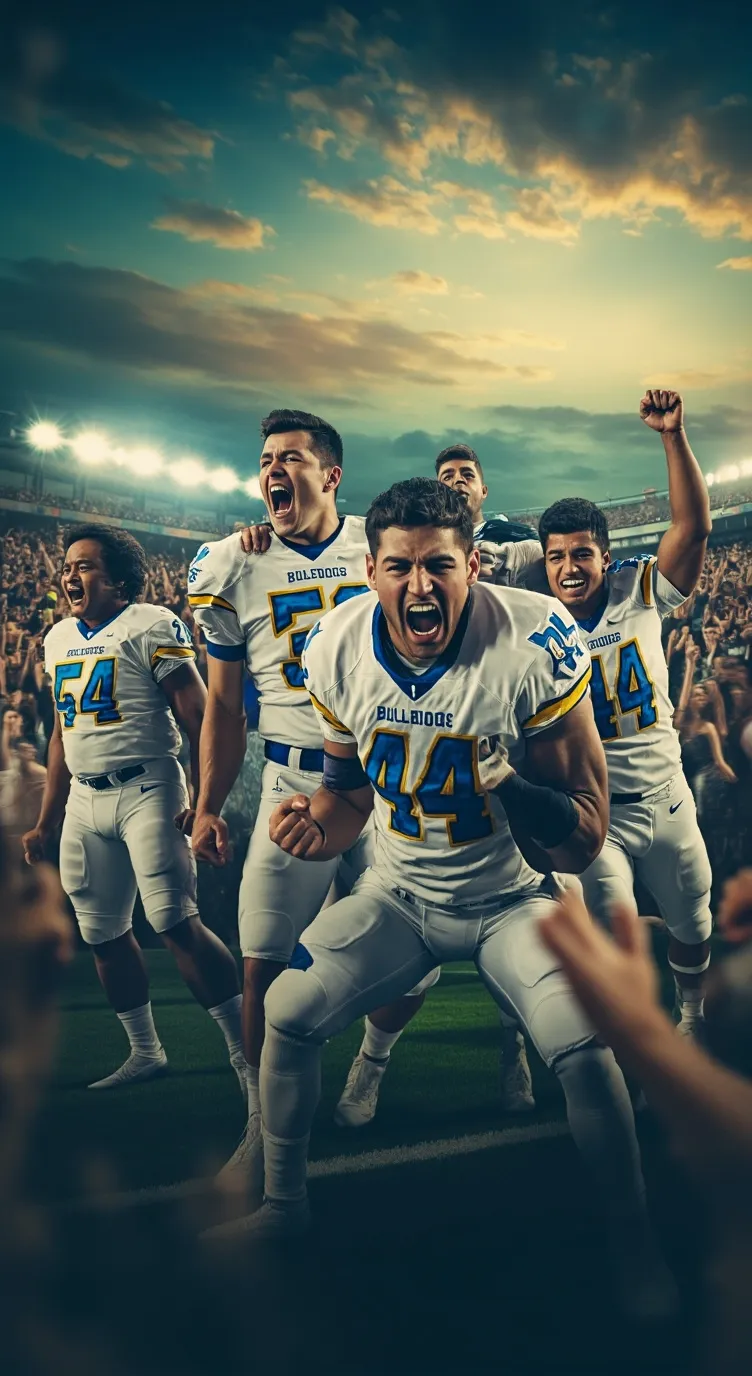 ai character: bulldogs football background