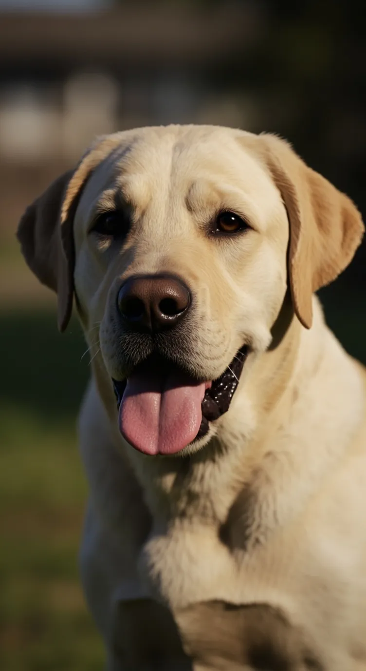 ai character: Dog with puppies background