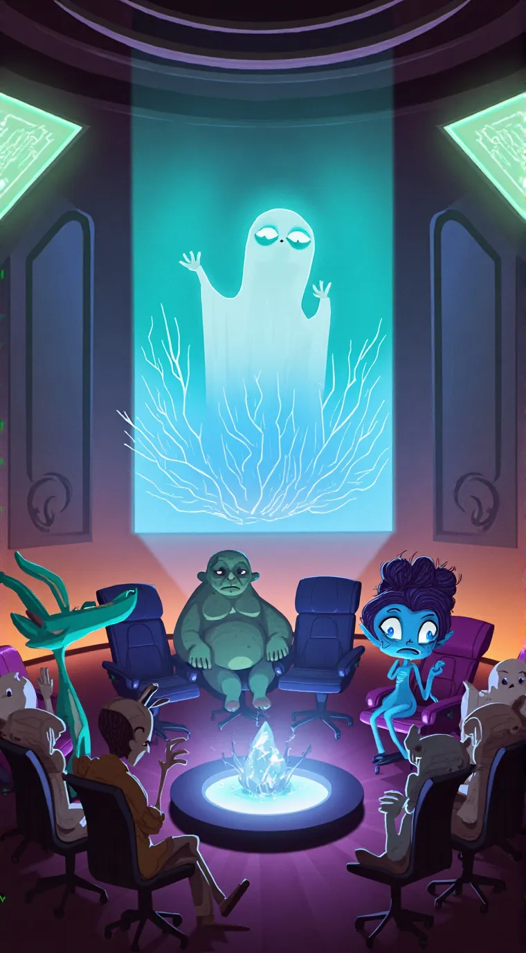 ai character: Alien grouptherapy background