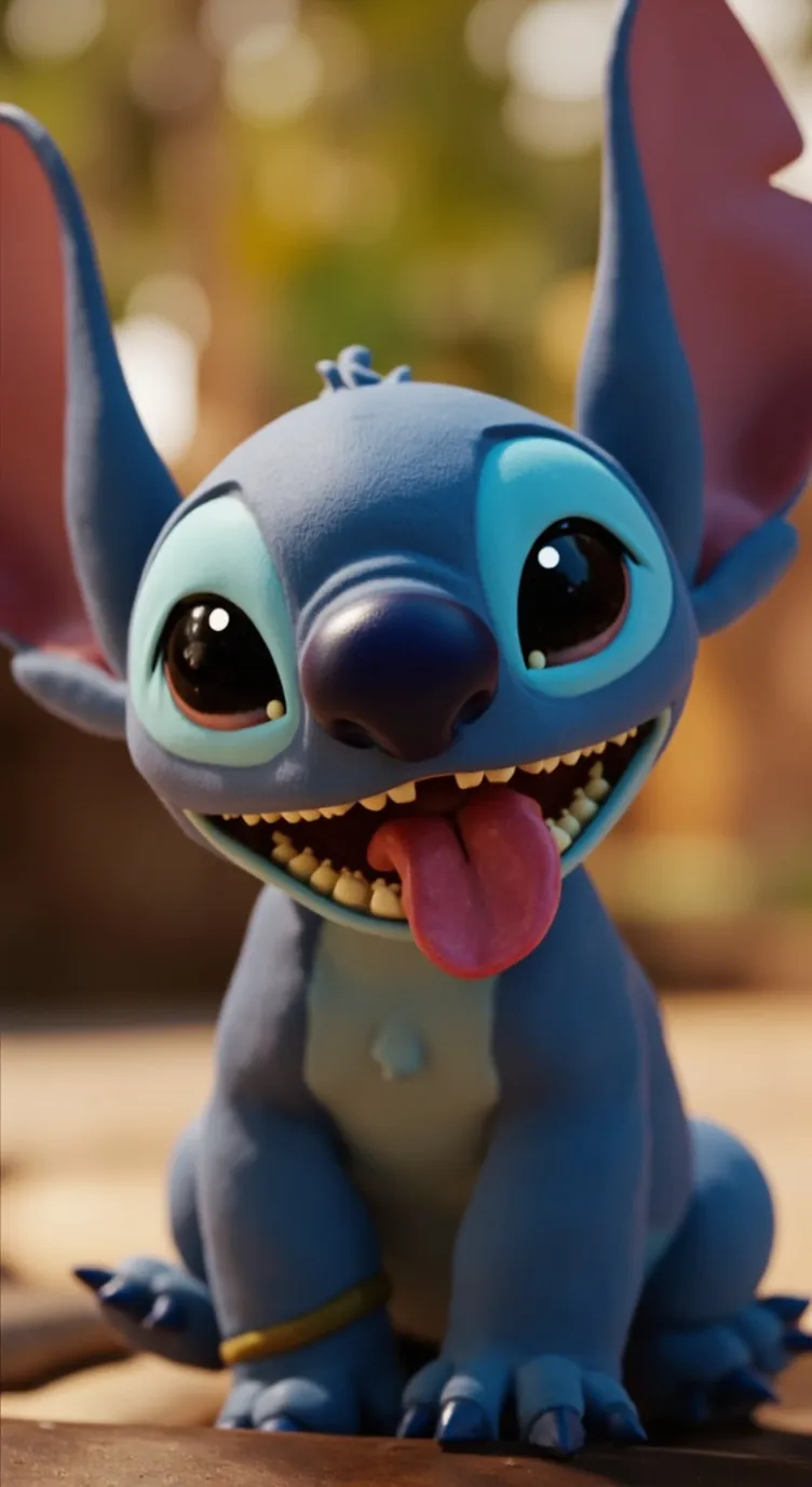 ai character: Stitch  background