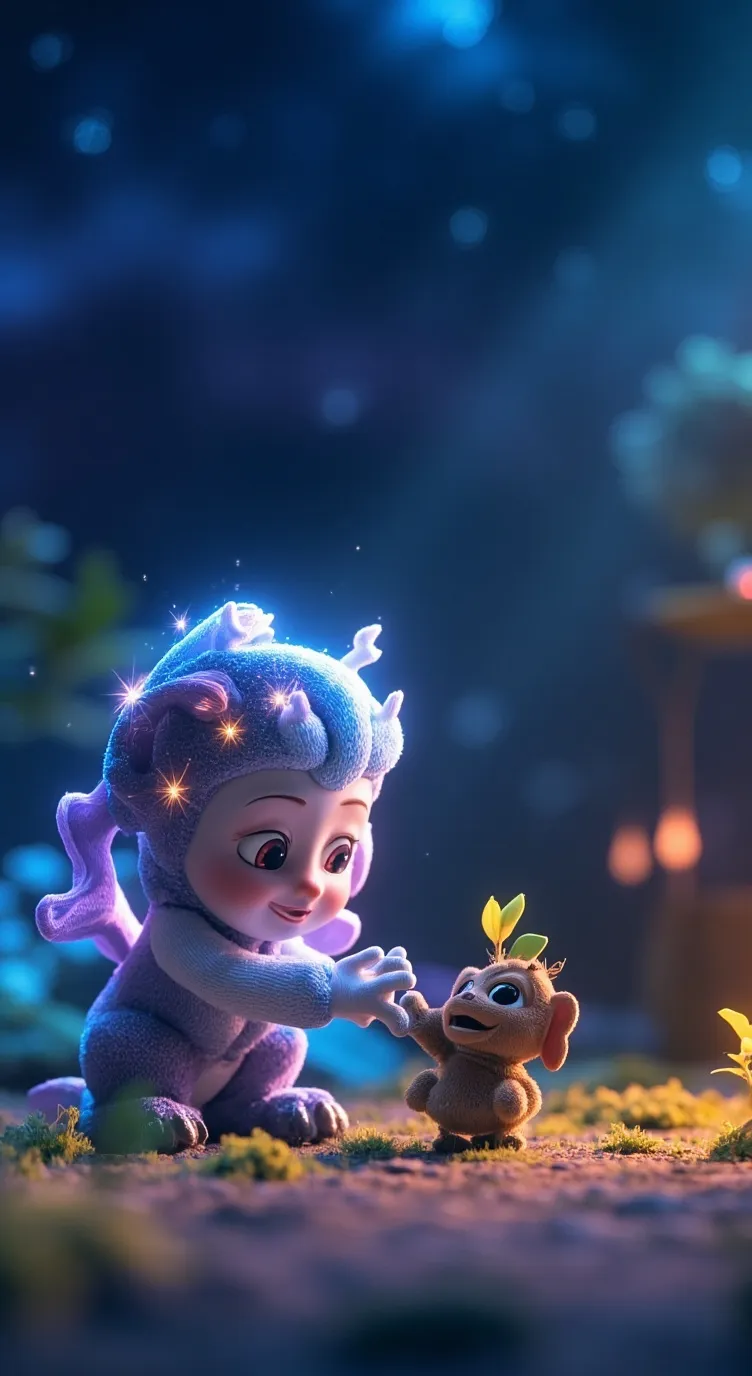 ai character: Sprout × cosmo background