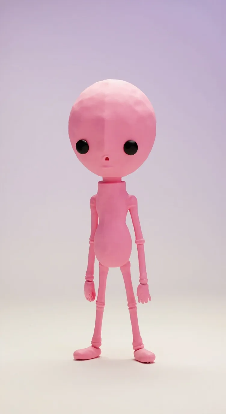 ai character: pink ragdoll background