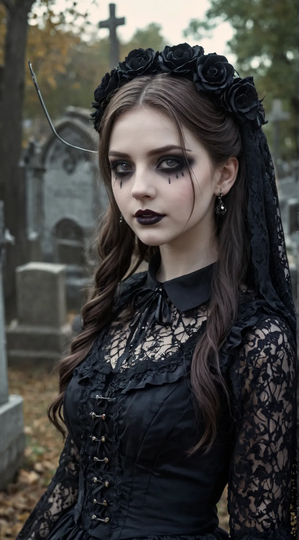 ai character: Wednesday Addams background