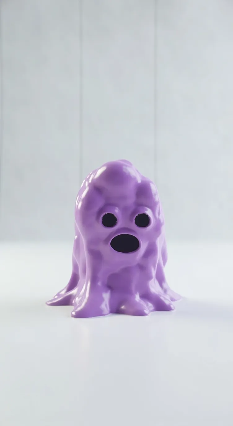 ai character: slime roxo  background