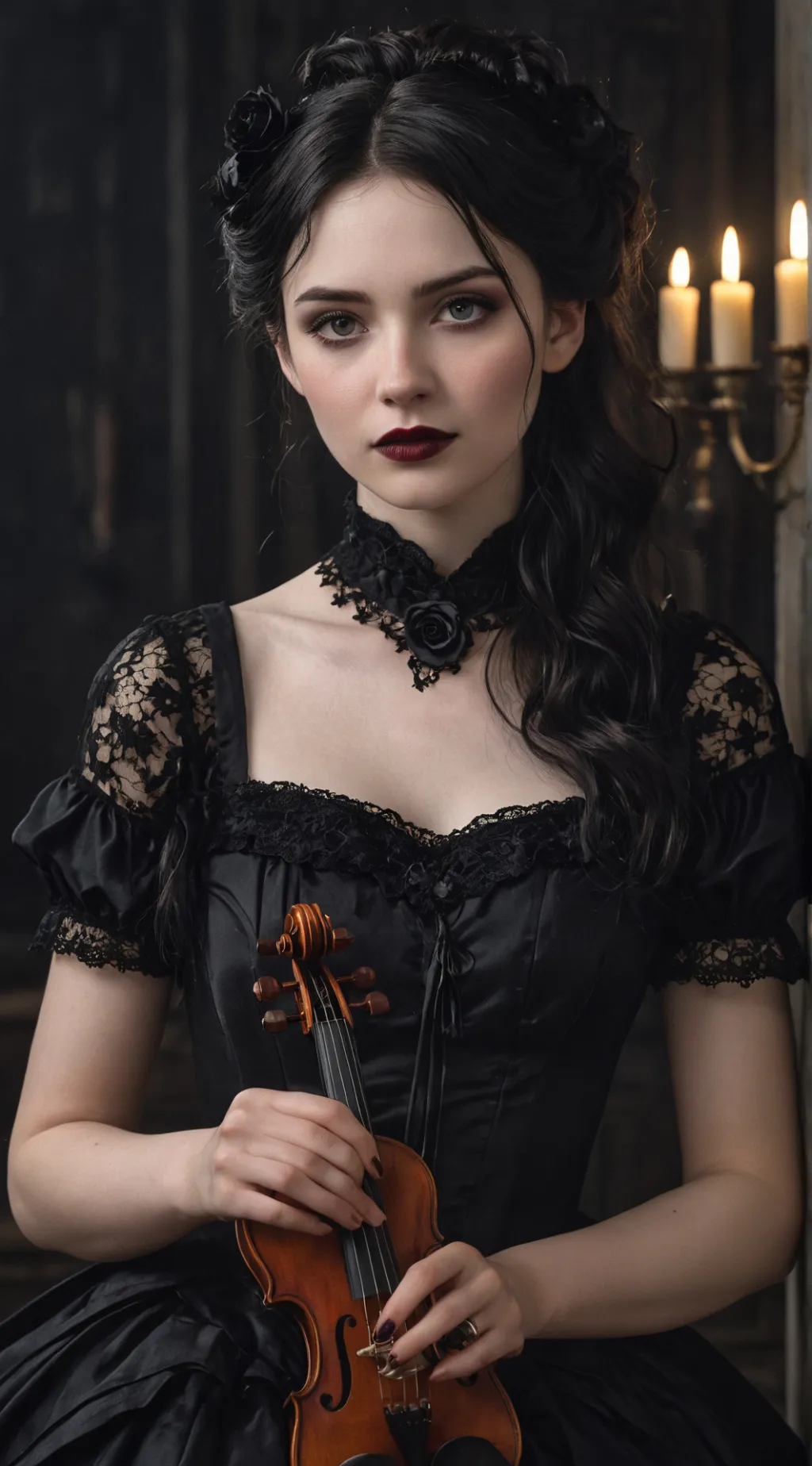 ai character: Wednesday Addams background