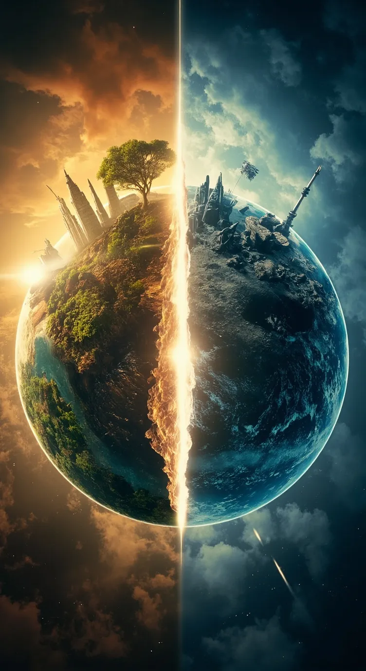 ai character: Split World background