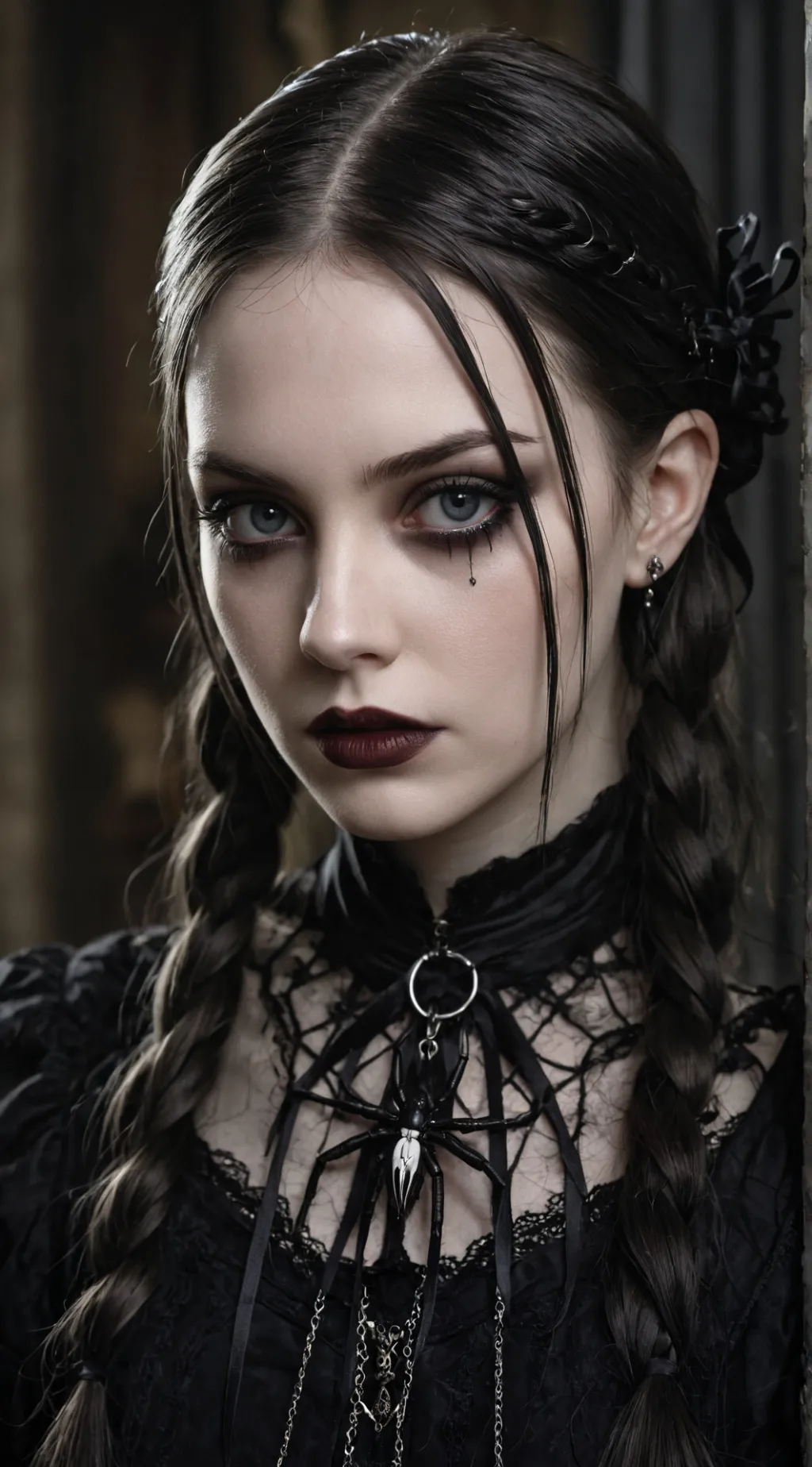 ai character: Wednesday Addams background