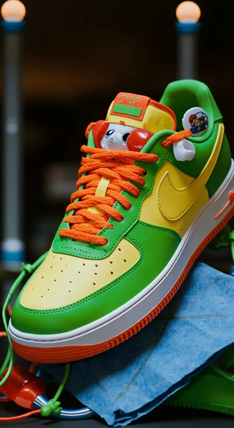 ai character: new Nike shoe 18 background