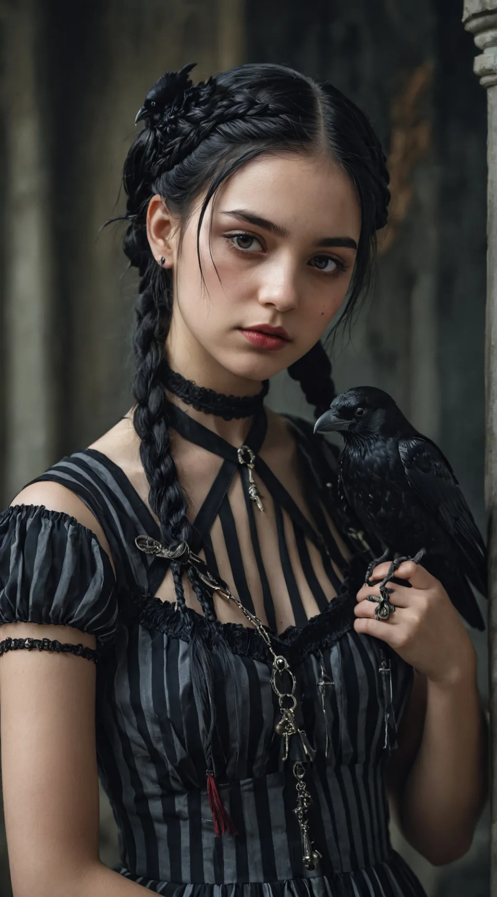 ai character: Merlina Addams background