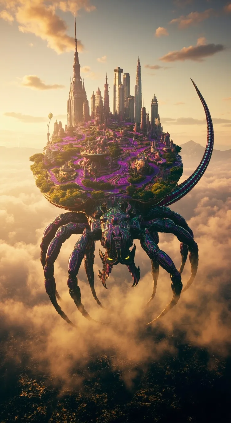 ai character: City creature  background