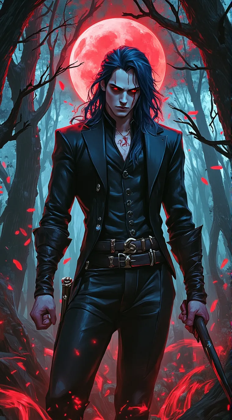 ai character: Алькарон🧛🏻 background