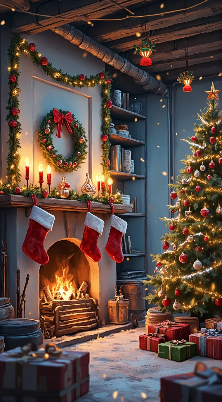 ai character: Christmas toons background