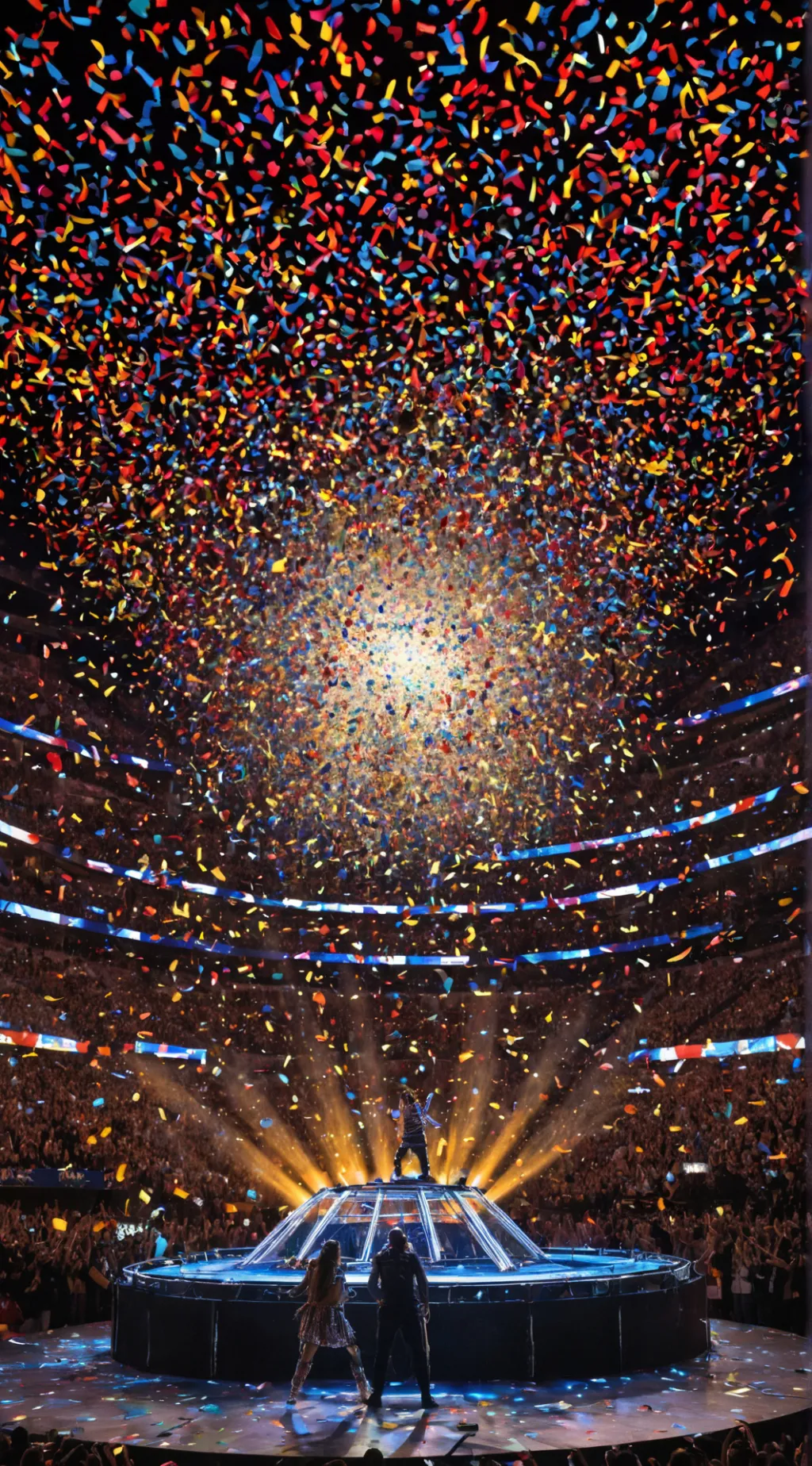 ai character: Superbowl halftime background